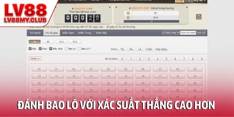 Đánh bao lô với xác suất thắng cao hơn thông thường